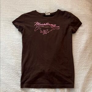 Women's Brown Short Sleeve Tee